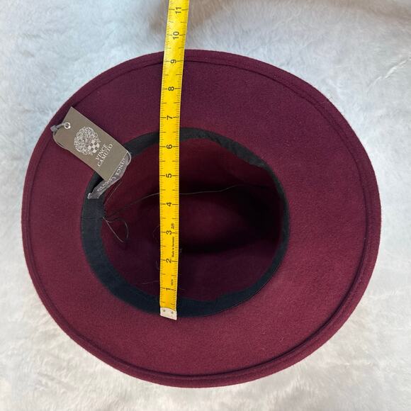 Vince Camuto 100% Wool Wide Brim Fedora Hat – Burgundy – New main image 7